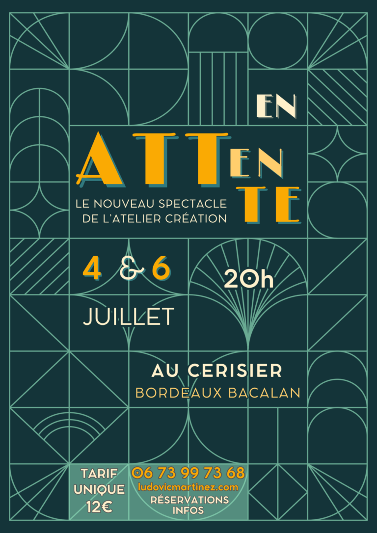 Affiche du spectacle "En attente" de l'atelier création